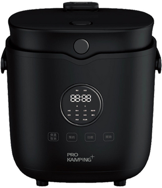 PRO KAMPING+ 陶瓷電子鍋 PK-EC4W2L 4人份 智慧觸控面板 9種烹調模式, 黑色