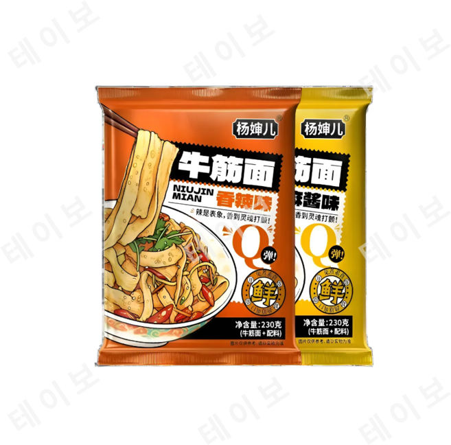 YAYA 량피 중국 비빔 양념면, 4개, 230g