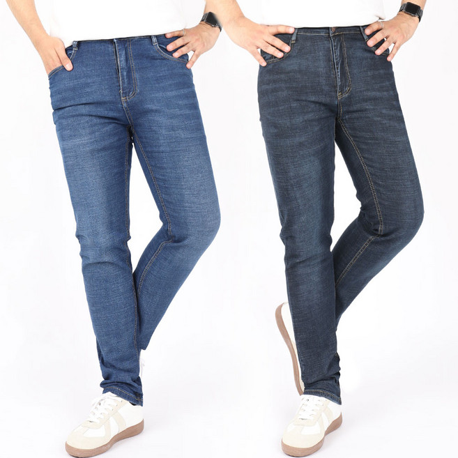 노블진 1+1 중년 남성 여름 청바지 편한청바지 데님 흑청바지 빅사이즈 쿨맥스