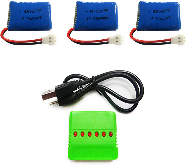 SYMA X13 X11C 드론배터리 드론부품모음 모터, 09. (X13) 200mah3개+6in1충전, 1개