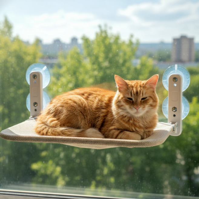 고양위들 해먹 창문 캣타워 고양이, 1개, 아이보리