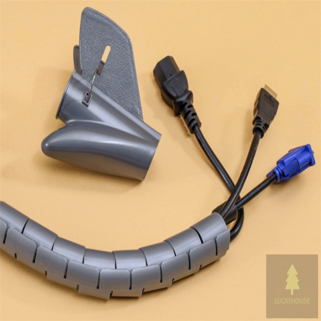 행운몰 전선정리 커버 32mm 그레이 전선보호튜브