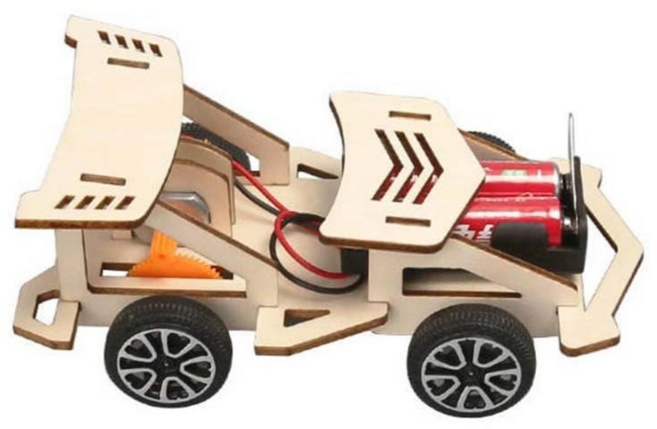 科學木質DIY玩具-壹︱賽車 DIY材料包 兒童手作 美勞︱麥手作, F電動賽車, 1個