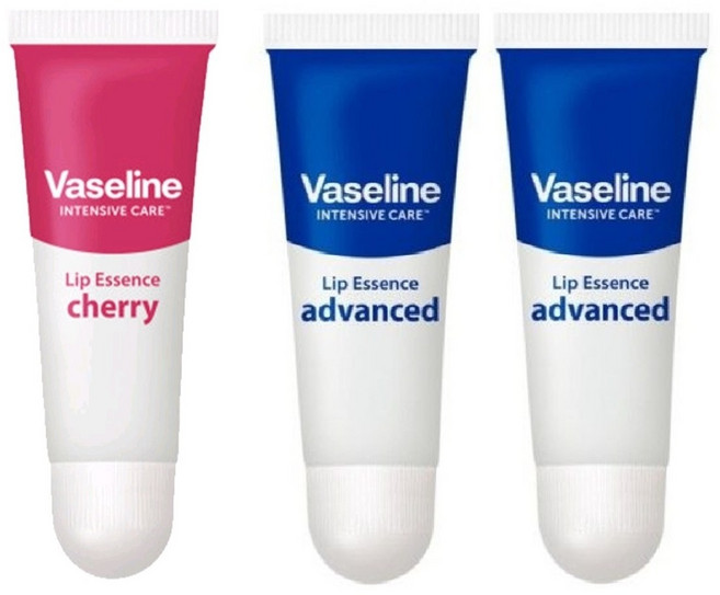 바세린 인텐시브 케어 립에센스 어드밴스드 10ml x 2개 + 체리 10ml x 1개 총 3개 고농축 립밤