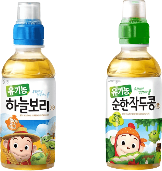 코코몽 유기농하늘보리 200mL 24개 순한 작두콩차 24개 국산차 아기물, 1세트