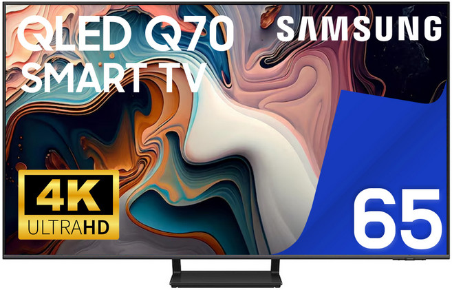 삼성 TV 65Q72 QLED 4K 163cm(65인치) LED 스마트 티비 유튜브 넷플릭스 디즈니 미러링, 방문설치, 스탠드형, 65형