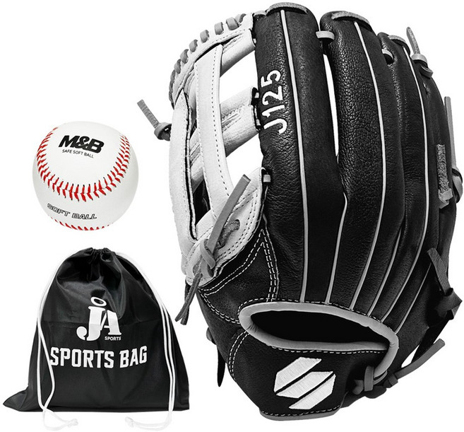 썬버드 천연가죽 돈피 야구글러브 세트, 1세트, 좌투(오른손착용)
