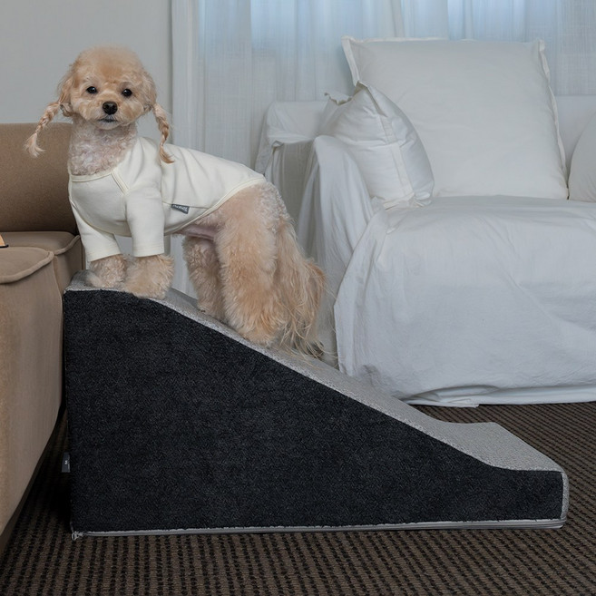 슈퍼펫 강아지계단 논슬립 미끄럼방지 슬라이드 스텝, 1개, 다크그레이