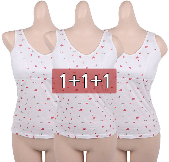 필굿 여아동 주니어 1단계 런닝브라탑 엔비 3매세트 학생 순면 노와이어 브래지어