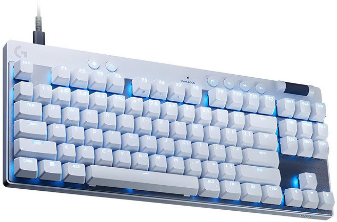 로지텍 PRO X TKL RAPID 래피드 트리거 유선 텐키리스 게이밍 키보드, 화이트, 920-013247, 제조사축
