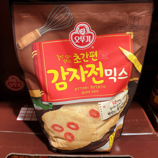 (손소독젤2ml 증정) 오뚜기 초간편 감자전 믹스 1.2kg x 2, 2개
