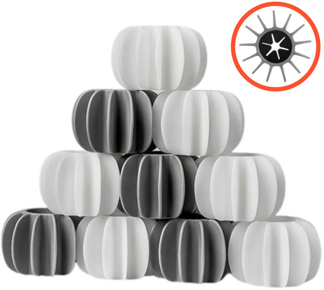 디아이노 의류 구김 엉킴 방지 실리콘 세탁볼 (1개더 추가증정), 6개, 화이트