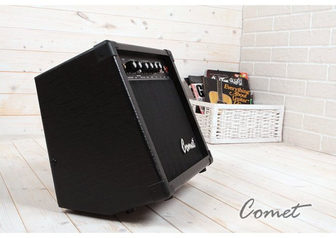 Comet GA-15 超值15瓦 吉他音箱 15w（內建破音）直立/斜放兩用式 電吉他音箱, 1個, 黑色