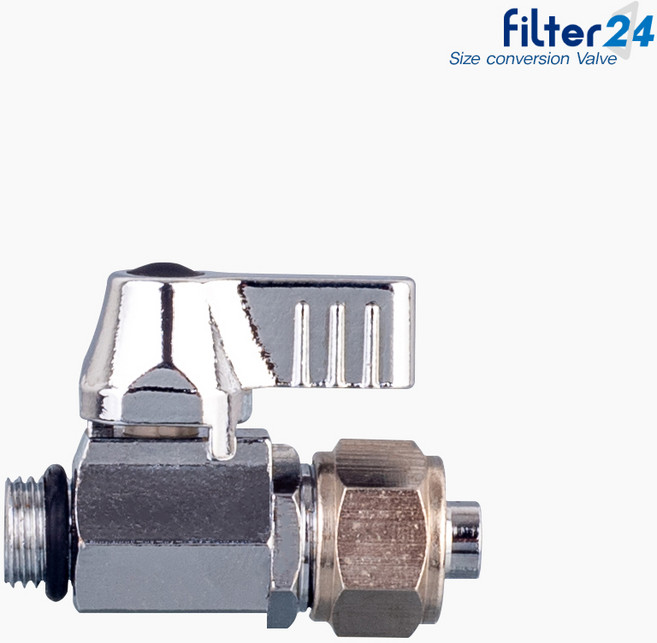 정수기 연결 설치 부품 아답터 소형 1/4 사이즈 변환용 3/8 볼밸브, 1개