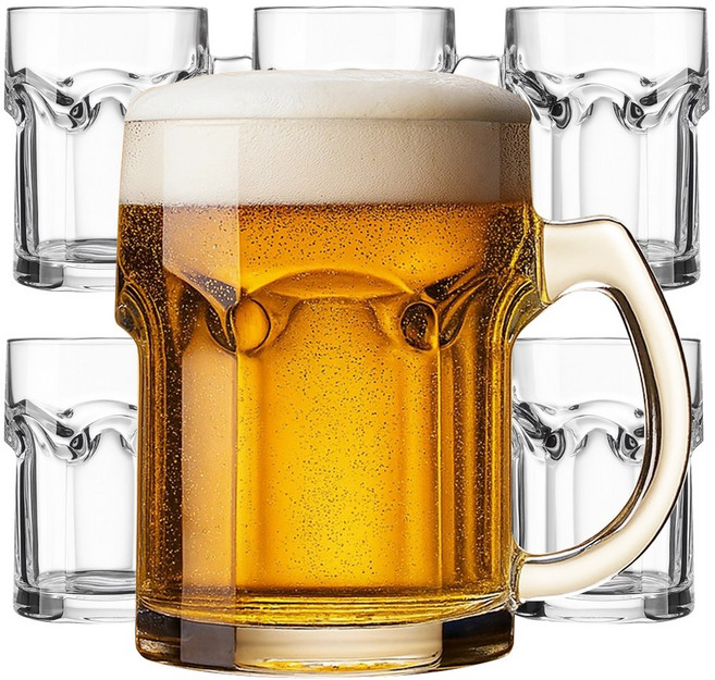 루비코코 예쁜 하이볼 유리 컵 소맥 맥주 잔 500ml, 6개