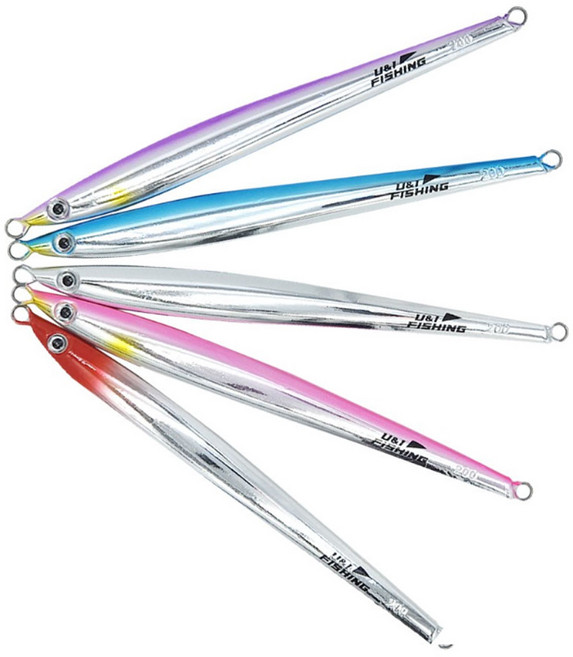 풀크롬 UV 발광 고광택 플래쉬 방어 대구 빅게임 메탈 지그 지깅, 150g UV 핑크, 1개