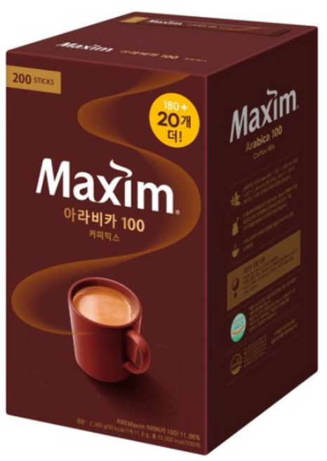 맥심 아라비카 100 커피믹스, 11.8g, 200개입, 1개