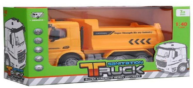 love color 樂彩森林 1:40磨輪車系列卡車玩具, 卸貨卡車 橘色, 1盒