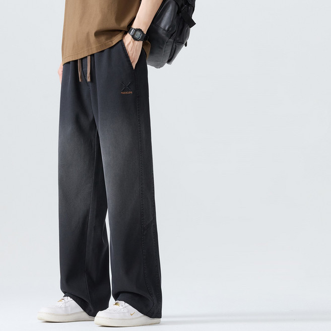 하울맨 남성 빅사이즈 텐셀 와이드 쿨링 밴딩 팬츠