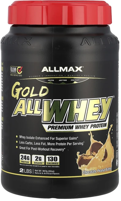 몸관리하세요 겨울입니다 ALLMAX GOLD ALLWHEY® 프리미엄 유청 단백질 초콜릿 땅콩 버터 907g(2lbs) 특별관리진행, ALLMAXGOLDALLWHEY프리미엄유청단백질초콜릿땅, 1개, 907g - 쿠팡