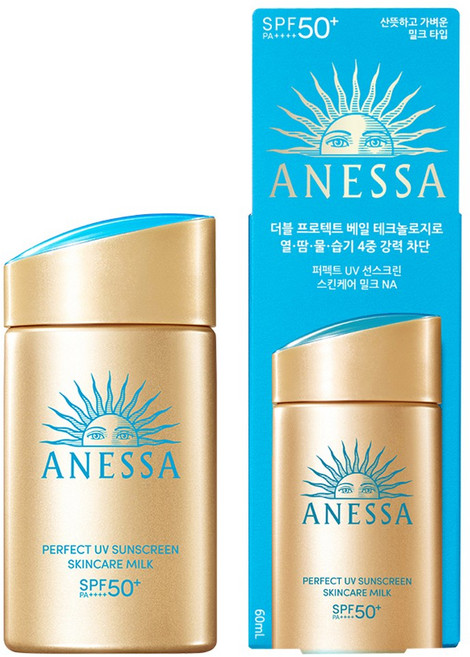 아넷사 퍼펙트 UV 선스크린 스킨케어 밀크 NA SPF50+ PA++++, 60ml, 1개