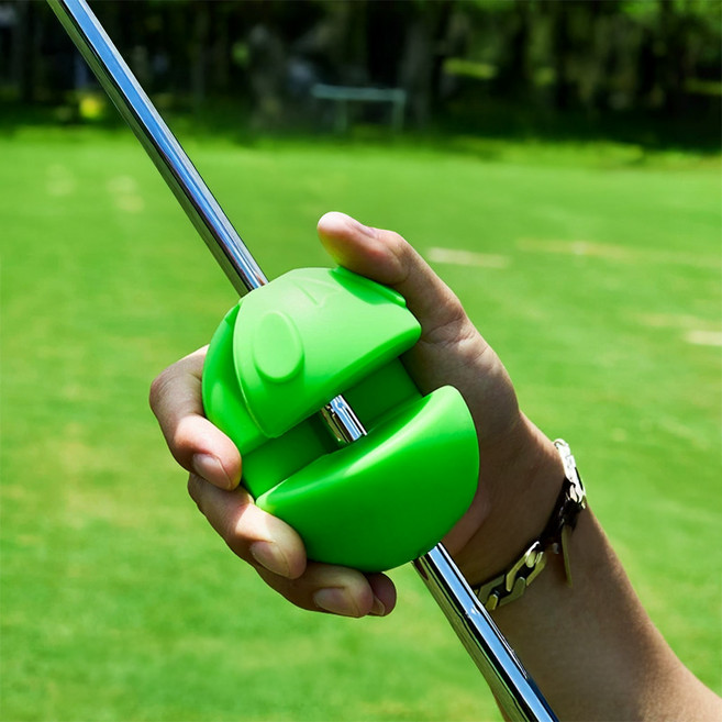 골프 파워볼 스윙연습도구 웨이트연습기 비거리향상 릴리즈 근력 강화 웜업 훈련도구, 1개, 형광그린