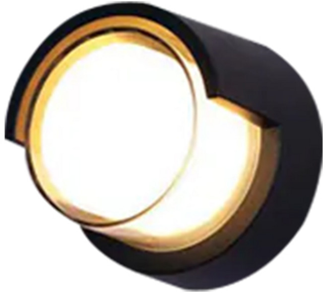 【亮博士原廠授權】防潮燈半遮圓形壁燈 15W 適用陽台玄關浴室1-2坪, 黑色