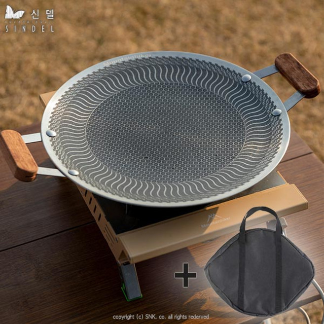 신델 IH 3l6스테인리스 논코팅 그리들 팬(38CM) + 전용가방, 1세트