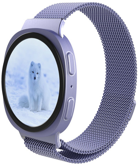 로랜텍 갤럭시워치 호환 마그네틱 메탈 스트랩, 라이트퍼플, 1개