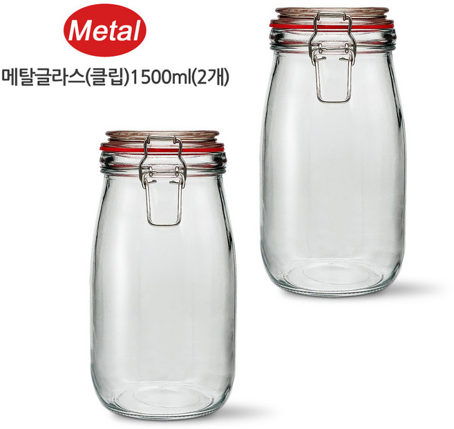 미르 클립 메탈글라스 자, 1.6L, 4개