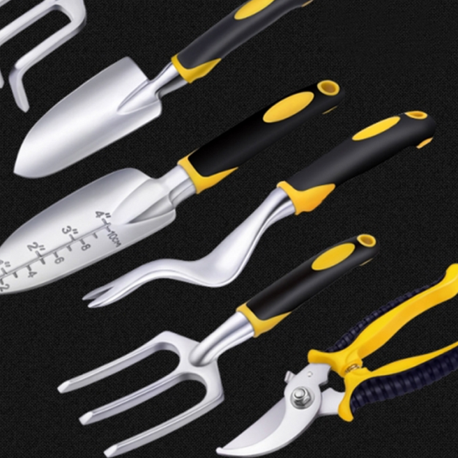 모종삽 삼지창 잡초제거 스텐삽 원예도구세트, 1세트