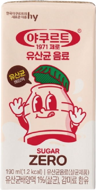 에치와이 야쿠르트 1971 제로, 24개, 190ml