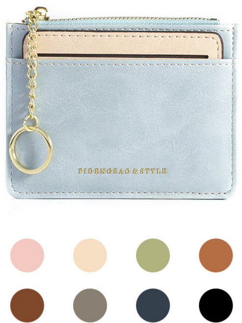 허블리 슬림 포켓 가죽 카드지갑 명함홀더 세트