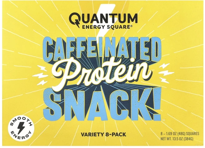 지금 곧 품절됩니다 Quantum Energy Square 카페인 함유 단백질 스낵 버라이어티 사각형 8개 각 48g(1.69oz) 서둘러주시면 감사하겠습니다, QuantumEnergySquare카페인함유단백질스낵버 - 쿠팡