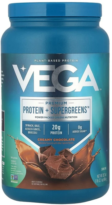 베가 식물성 단백질 및 녹색 채소 초콜릿 814g(1lb 12.7oz), VEG06650, 1개, 814g - 쿠팡