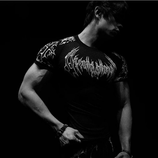 더스타일 남성 타투머슬핏 티셔츠 짐웨어 헬스 운동