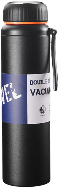 1리터 스텐 대용량 1L 대형 보온병 텀블러 보온 보냉 등산 낚시 물병 미니 보냉병 물통, R99442B(블랙, 1개, 블랙