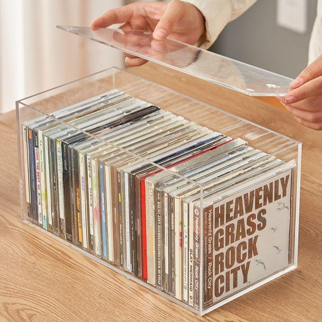 CD 보관함 케이스 DVD수납 정리함 투명 아크릴 정리 대용량 씨디 게임 상자 홀더 1개