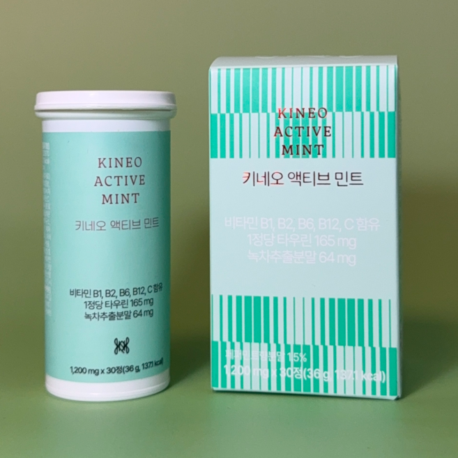 키네오 액티브 민트 무설탕 타우린 비타민 B C 캔디, 36g, 1개