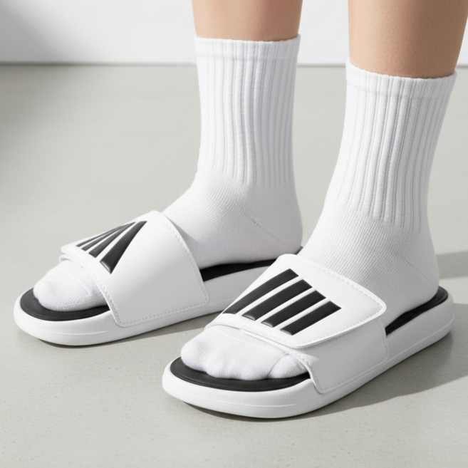 더보누르 발편한 남녀공용 이중쿠션 벨크로 슬리퍼