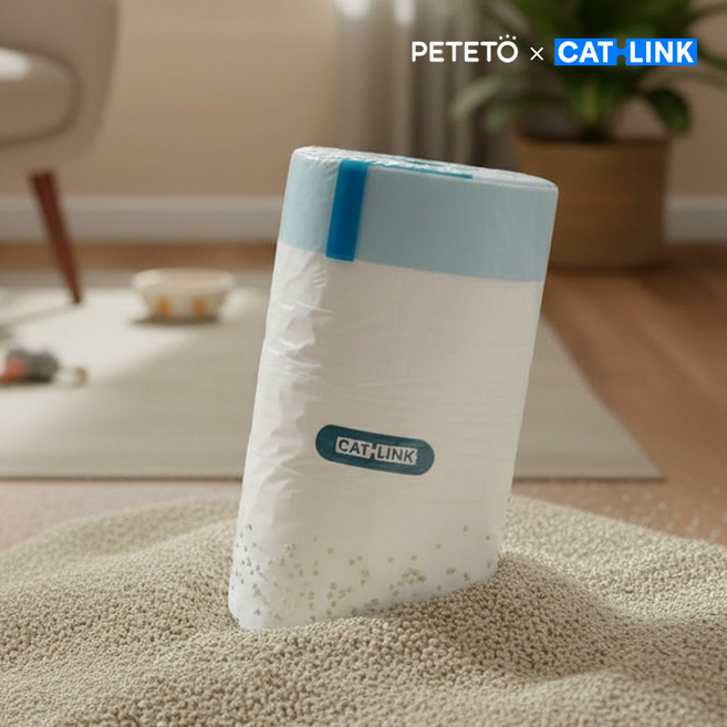 페테토 캣링크 오픈형 고양이 자동 화장실 OPEN X 전용 배변봉투, 화이트, 1세트