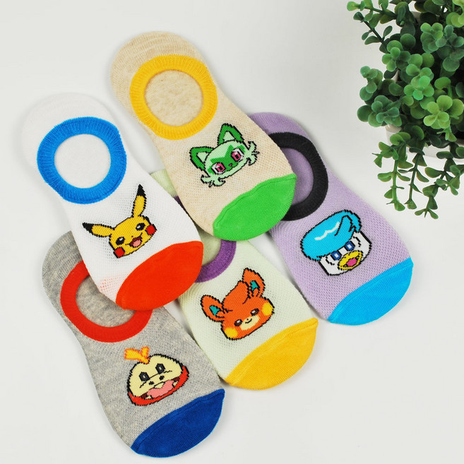 마미톡톡 포켓몬덧신 5족 여름양말 유아동 어린이 남아덧신