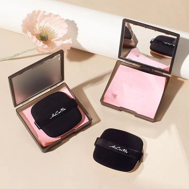 LucySky 대나무숯 오일콘트롤 유분흡착 얼굴기름 완벽제거 쿠션오일흡수지 거울케이스포함 얼굴기름종이, 블랙거울 리필포함, 2박스, 200매