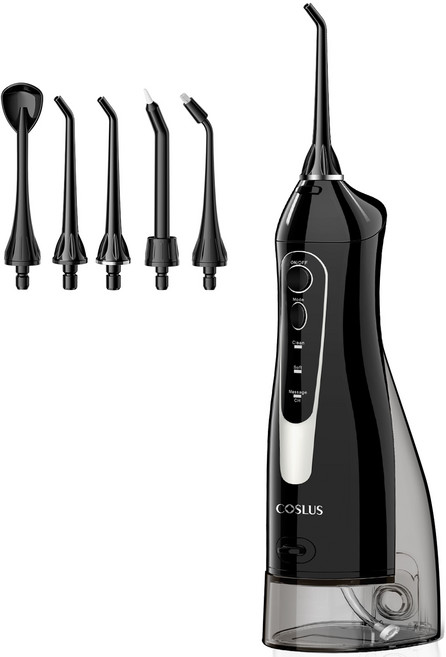 COSLUS 코슬루스 휴대용 무선 구강세정기 IPX7급방수, 검정색, C20