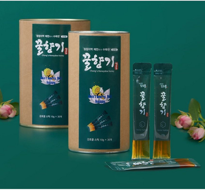 정순조감로꿀 건강한 오리지널 프리미엄 천연 벌꿀 정순조 감로꿀 스틱꿀, 10g, 30개