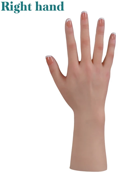 Dokier 현실적인 실리콘 소재 여성 손 모델 손 아트 쥬얼리 디스플레이에 대한 실물 같은 실리콘 여성 손, 06 Type B  color 1, 01 빠른, 06 right hand
