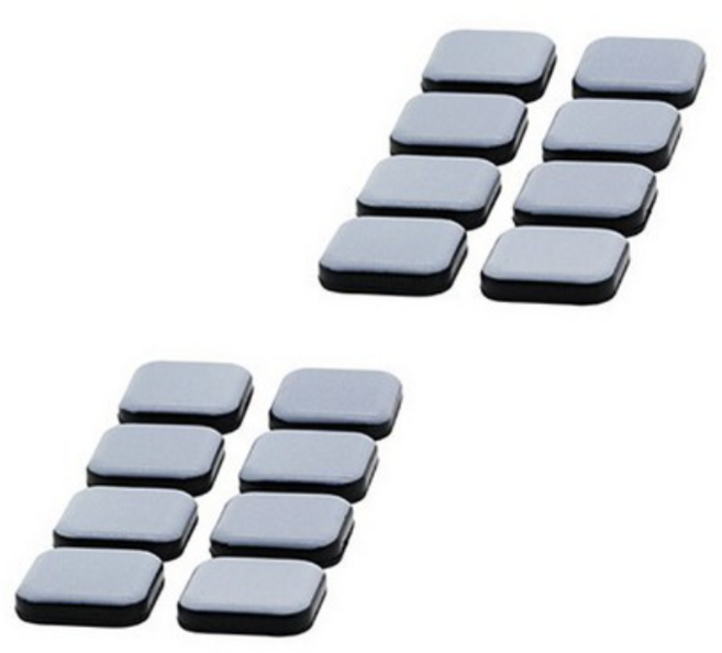 이지슬라이드 가구 슬라이딩 패드 부착형 사각 22mm 8p, 4개