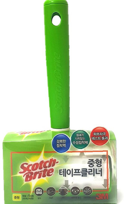 롤크리너 막대테이프 3M 스카치브라이트 테이프클리너(중형) 본체+리필1 롤
