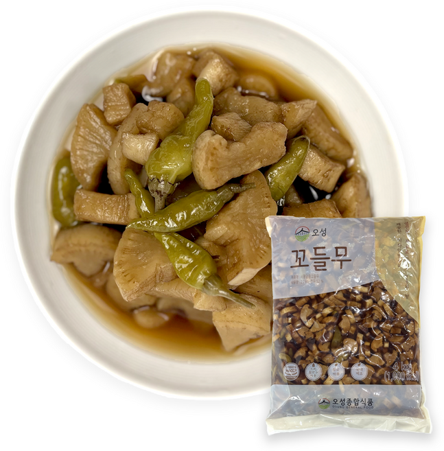 국내제조 꼬들무 절임 4kg 꼬들단무지 반찬용, 2개