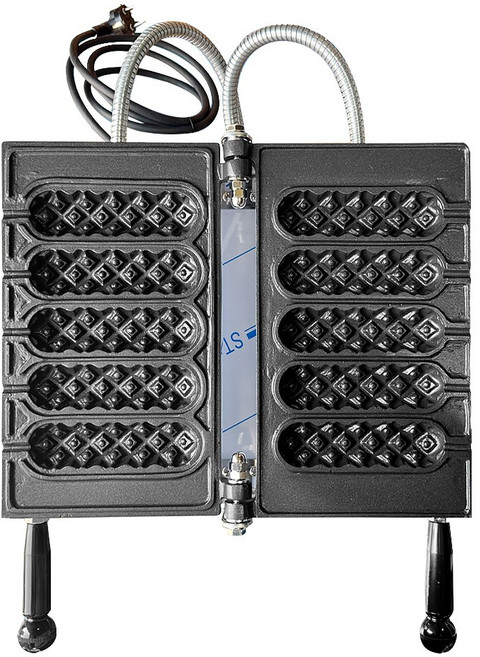 전기식 와플버그기계 5구 업소용 국내산 테프론코팅 굽는 핫도그